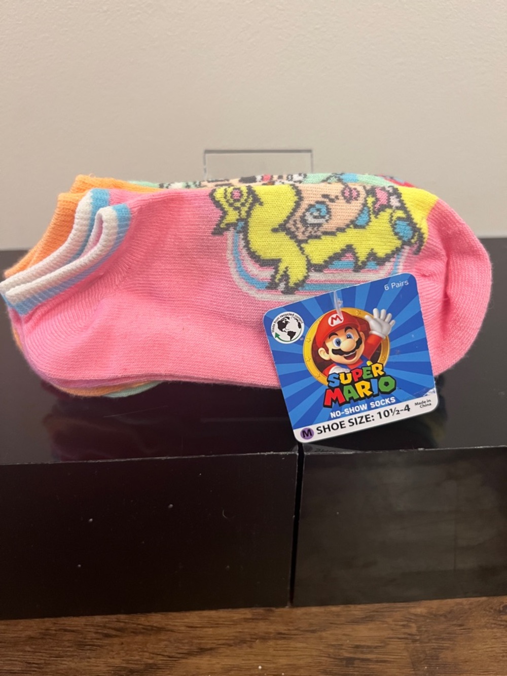 Nintendo Super Mario No-Show Kids Socks